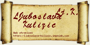LJuboslava Kulizić vizit kartica